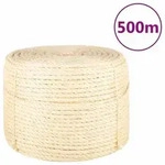 vidaXL Seil 100% Sisal 10 mm 500 m