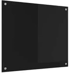 vidaXL K&uuml;chenr&uuml;ckwand Schwarz 70 x 60 cm Geh&auml;rtetes Glas