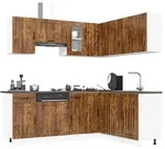 vidaXL 11-tlg. K&uuml;chenschrank-Set Lucca R&auml;uchereiche Holzwerkstoff