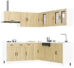 vidaXL 11-tlg. K&uuml;chenschrank-Set Kalmar Sonoma-Eiche Holzwerkstoff