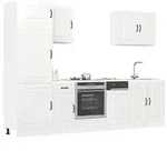 vidaXL 7-tlg. K&uuml;chenschrank-Set Kalmar Hochglanz-Wei&szlig; Holzwerkstoff