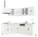 vidaXL 11-tlg. K&uuml;chenschrank-Set Porto Wei&szlig; Holzwerkstoff
