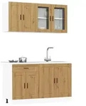 vidaXL 4-tlg. K&uuml;chenschrank-Set Kalmar Artisan-Eiche Holzwerkstoff