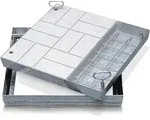 Schachtabdeckung Schachtma&szlig; LW 635x635mm Stahl verz. Au&szlig;enma&szlig; 755x755mm Zarges
