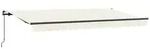 vidaXL Einziehbare Markise Creme 350 x 200 cm Stoff
