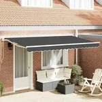 vidaXL Einziehbare Markise Anthrazit 400 x 200 cm Aluminium und Stoff