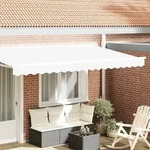 vidaXL Markisenvolant f&uuml;r 4 m Rahmen Wei&szlig; 3,8x0,2 m