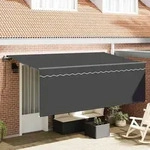 vidaXL Einziehbare Markise Anthrazit 400 x 200 cm