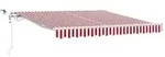 vidaXL Einziehbare Markise Rot und Wei&szlig; 300 x 250 cm
