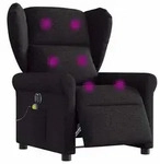 vidaXL Massagesessel Elektrisch Schwarz Stoff