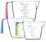 Intirilife 3er Pack Messbecher mit 200 ml, 400 ml und 900 ml - Verschiedenen...