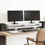 vidaXL Monitorst&auml;nder Wei&szlig; 100x27x15 cm Holzwerkstoff