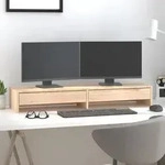 vidaXL Monitorst&auml;nder 100x27x15 cm Massivholz Kiefer
