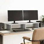 vidaXL Monitorst&auml;nder Grau Sonoma 100x27x15 cm Holzwerkstoff