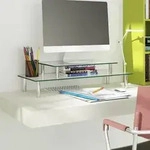 vidaXL Monitorst&auml;nder 2-stufig Transparent Glas