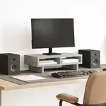 vidaXL Monitorst&auml;nder Betongrau 50x27x15 cm Holzwerkstoff