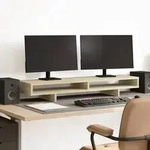 vidaXL Monitorst&auml;nder Sonoma-Eiche 100x27x15 cm Holzwerkstoff