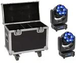 EUROLITE Set 2x LED TMH-H240 Beam/Wash/Flowereffekt + Case