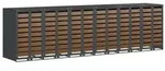 vidaXL Wagenm&uuml;llbeh&auml;lter f&uuml;r 6 Beh&auml;lter 408 x 77,5 x 115,5 cm Stahl