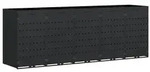 vidaXL Wagenm&uuml;llbeh&auml;lter f&uuml;r 5 Beh&auml;lter Schwarz 340 x 77,5 x 121,5 cm