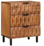 vidaXL Nachttisch Braun 50 x 33 x 62 cm Massivholz Mango