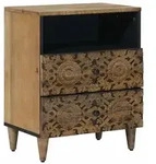 vidaXL Bettkasten Braun 50 x 33 x 60 cm Massivholz Mango