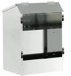 vidaXL Kaninchenf&uuml;tterer Silber 33,5 x 25,5 x 45,5 cm Verzinkter Stahl