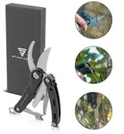 STAHLWERK Multitool 5 Tools Taschenmesser Multifunktionswerkzeug Gartenschere