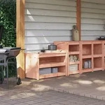 vidaXL Outdoor-K&uuml;chenschr&auml;nke 2 Stk. Massivholz Douglasie