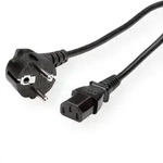 ROLINE GREEN Netzkabel, gerade IEC-Buchse, schwarz, 0,8 m Kabel Stromkabel extern