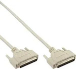 InLine&reg; Serielles Kabel, 37pol Stecker / Stecker, vergossen, 1:1 belegt, 2m Kabel