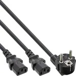 INLINE - Netz-Y-Kabel - 1x Schutzkontakt ST zu 2x Kaltger&auml;te ST - 5m
