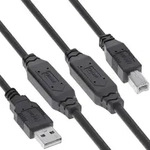 InLine&reg; USB 2.0 Aktiv-Kabel, USB-A Stecker zu USB-B Stecker, 20m Kabel USB &