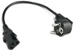 Kurzes Stromkabel Kaltger&auml;tekabel Netzkabel Computerstromkabel kurz f&uuml;r PC...