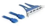 Delock 2 x USB 3.0 19-pin - 4 x USB 3.0-A PC-Slotblech 1St.