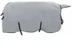 vidaXL Pferdedecke Hellgrau und Rosa 145 cm Polyester
