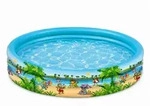 Happy People Planschbecken Summer Friends 122 x 23 cm, aufblasbarer 3-Ring Kinderpool