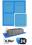 8,4 m2 Poolunterlage - 24 EVA Matten 62x62 - Unterlegmatten Set - Pool Unterlage