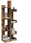 vidaXL B&uuml;cherregal Altholz-Optik 48x25,5x140 cm Holzwerkstoff