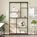 vidaXL B&uuml;cherregal Sonoma-Eiche 99x35,5x176 cm Holzwerkstoff und Stahl