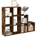 vidaXL Raumteiler-B&uuml;cherregal 3 Stufen R&auml;uchereiche 137,5x29x103,5 cm
