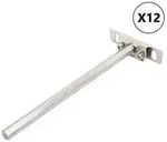 vidaXL Regaltr&auml;ger Schwebend 12 Stk. Unsichtbar &Oslash;12x200 mm