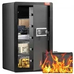 VEVOR Safe Tresor mit feuerfester Geldtasche, Einzelt&uuml;r-Safe 4 Kubikfu_, 2