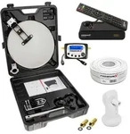 PremiumX Camping Satelliten Anlage komplett Satellitensch&uuml;ssel HD TV Receiver