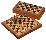 Schachkassette, Feld 26 mm, mit Randbeschriftung,Brettspiel aus Holz, 1-2 Spiele