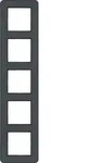 Hager Rahmen 5fach C.8 anthrazit WAD9500AT