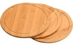 Kesper 50242-71 / 3er Set Fleischteller mit Saftrille, Bambusteller, K&uuml;chenteller,