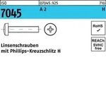 Flachkopfschraube ISO 7045 PH M2,5x 12-H A 2 1000 St&uuml;ck