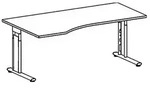 Geram&ouml;bel Schreibtisch Flex links S-617306-AS C-Fu&szlig; ah/si