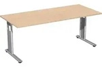 Geram&ouml;bel Schreibtisch C-Fu&szlig; Flex S-617146-AS 180x80x82cm ahorn/si